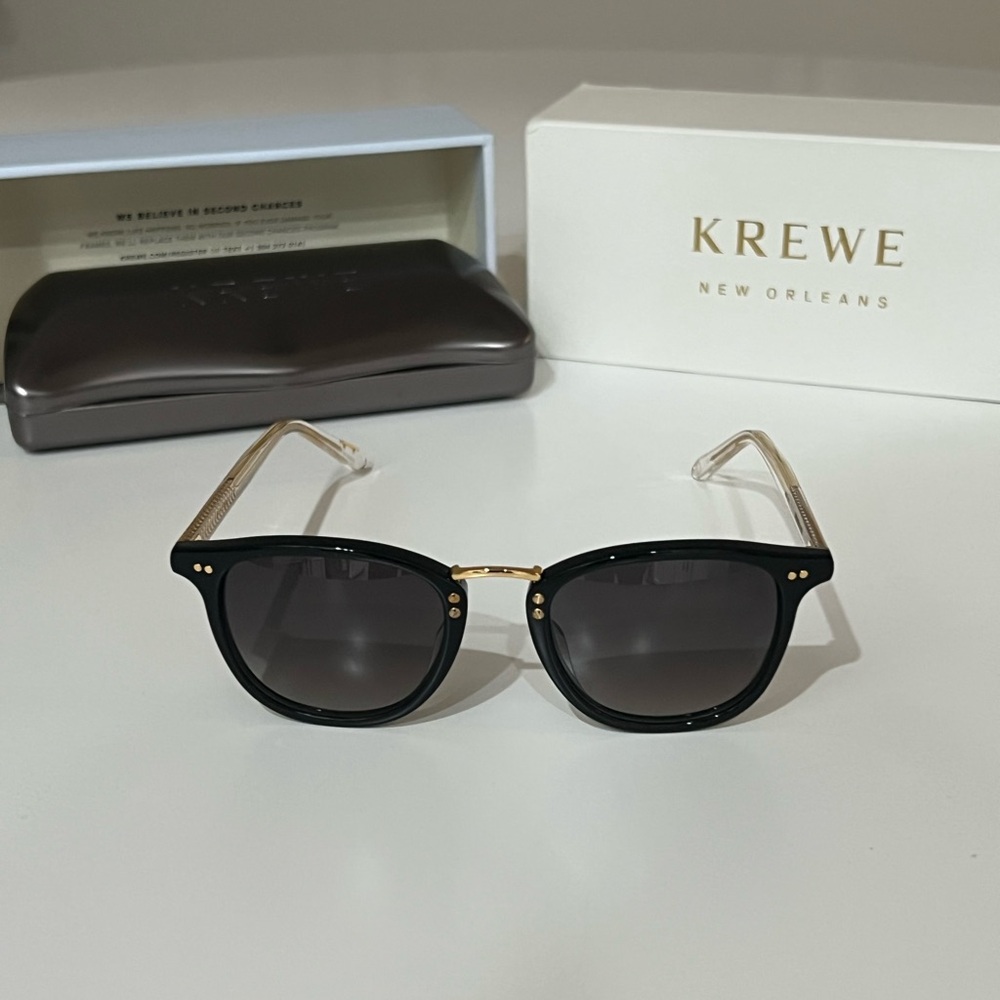 KREWE Black and Gold Sunglasses